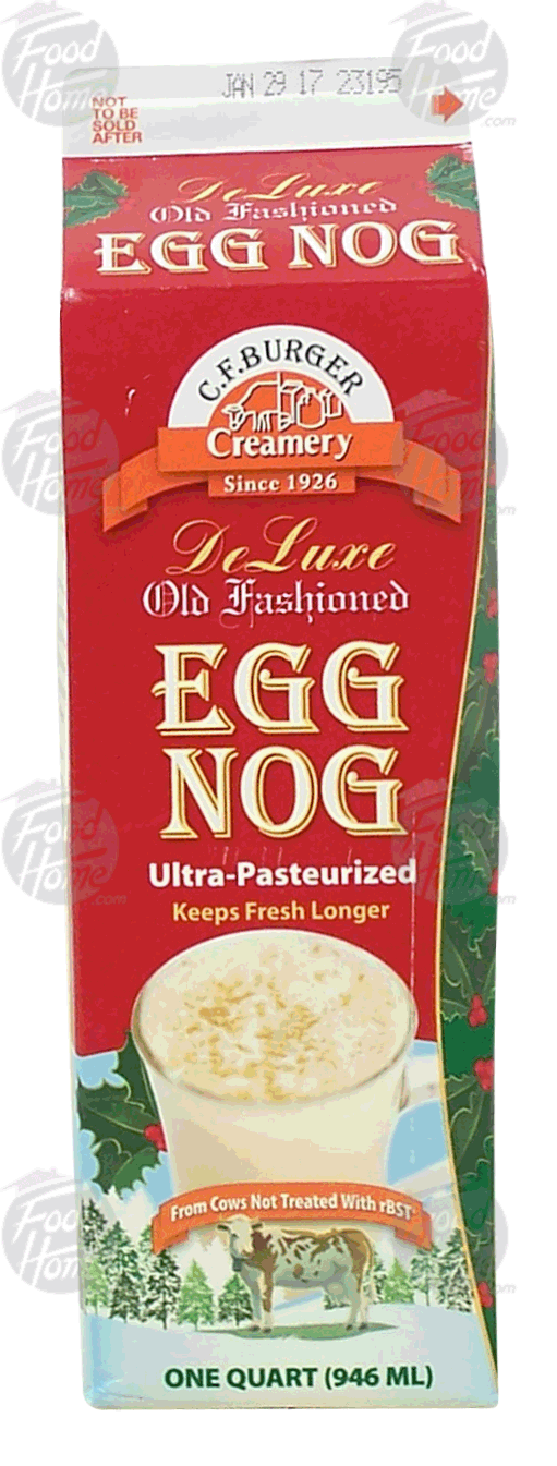 C.F.Burger&nbsp;Creamery&nbsp;de luxe old fashioned egg nog, ultra pasteurized Full-Size Picture
